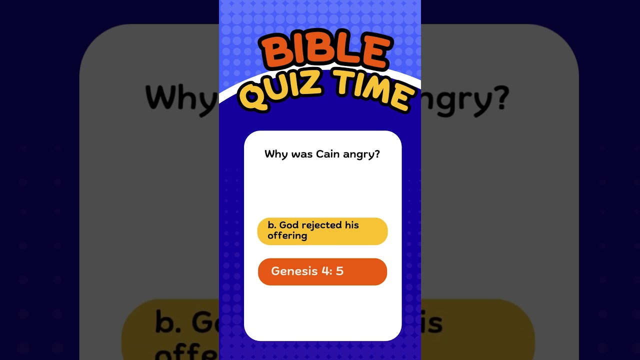 Cain & Abel Quiz ⚔️  Genesis Bible Trivia