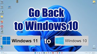 Go Back to Windows 10 from Windows 11 \Before & After 10 Days\Downgrade Windows 11 ➡️ Windows 10