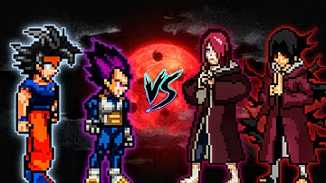 Vegeta DBS OP & Goku TP OP VS Itachi Edo OP & Nagato OP in Jump Force Mugen