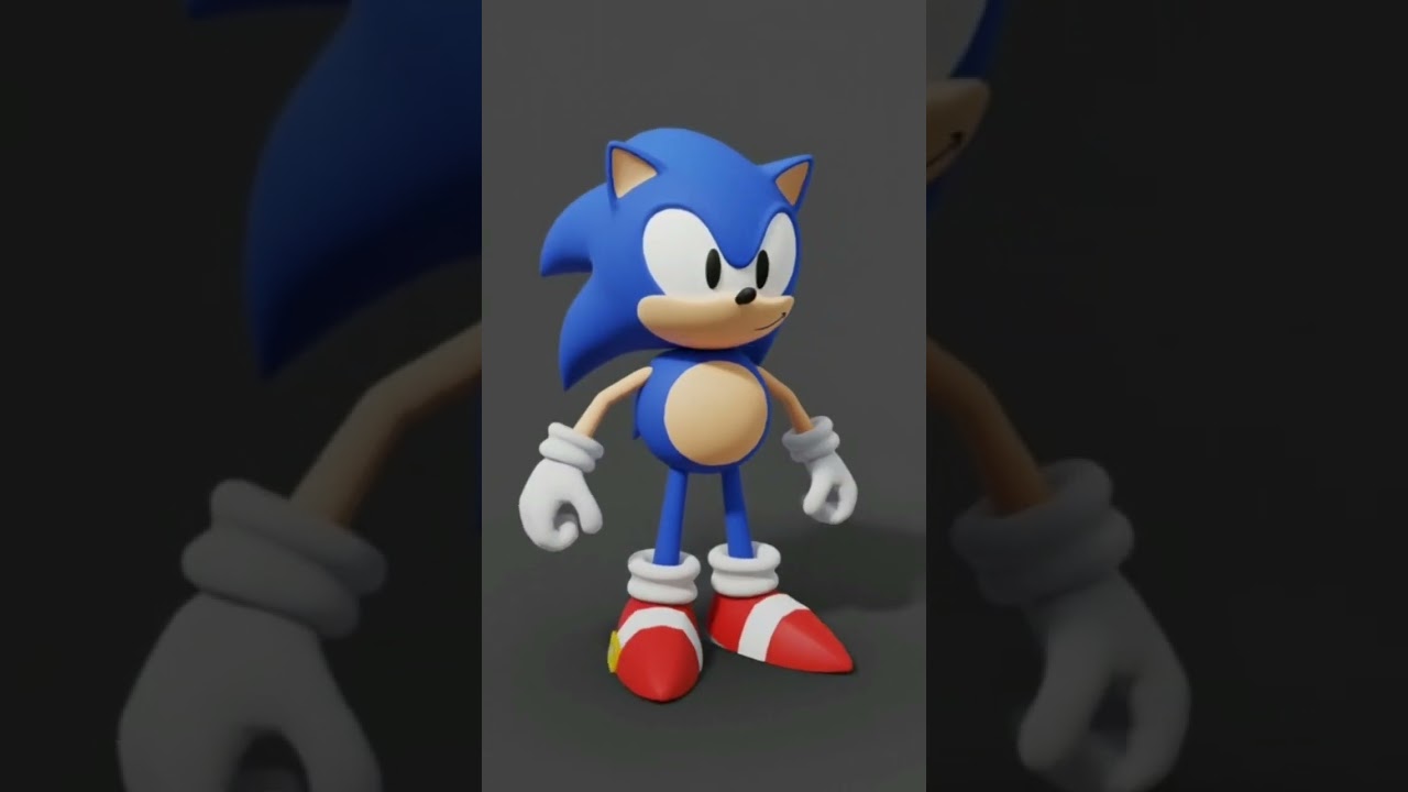 Ai 3d model generator addon for blender 3d create 3d sonic the hedgehog model only 100 polygons