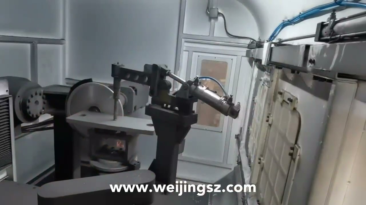 Weijing 3 axis grinding machine fettling railway pad part for the foundry