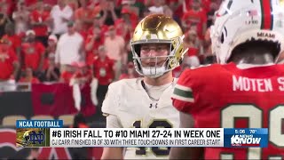Notre Dame QB CJ Carr impresses in first collegiate start despite ups and downs Update