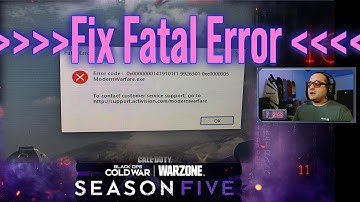 Call of Duty Warzone Season 5 Fatal Error Fix!