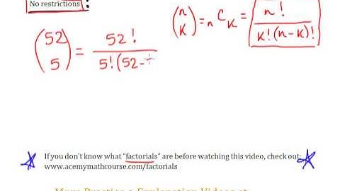Combination (Combinatorics & Probability) Cards Word Problem #2