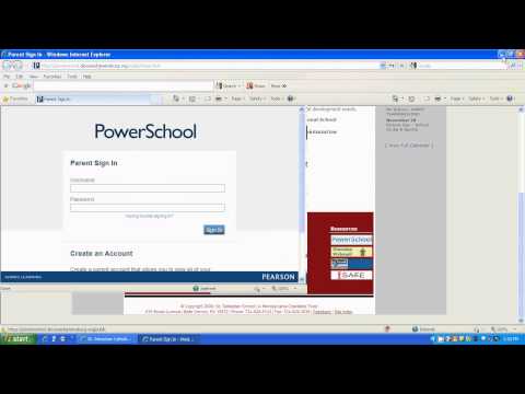 Logging into PowerSchool