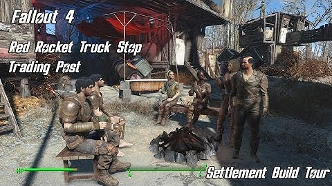 Fallout 4: Red Rocket Truck Stop: Trading Post Settlement Build