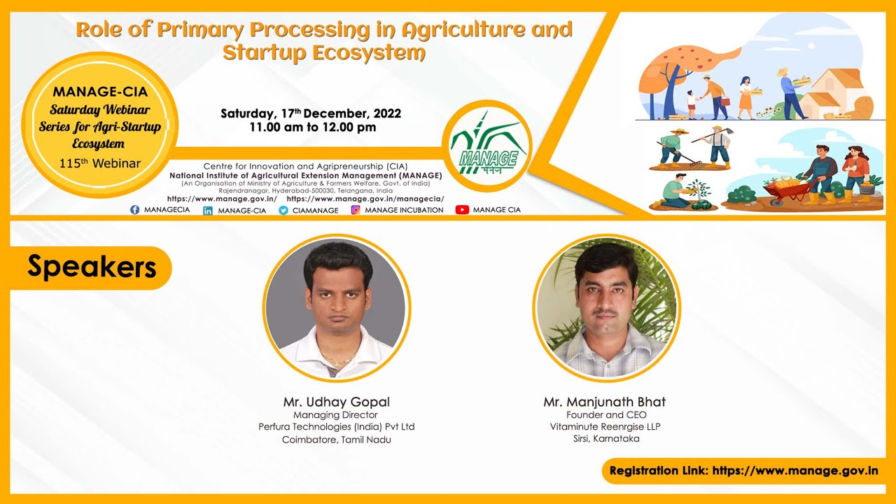 Role of Primary processing in Agriculture and Startup Ecosystem - YouTube