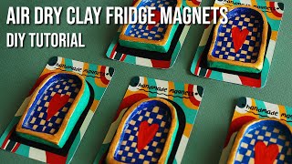 Clay Typewriter Key Magnets // DIY