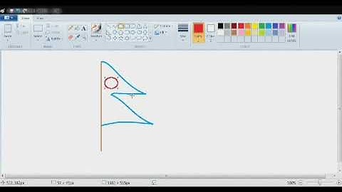 how can we make nepal flag in pc by using paint