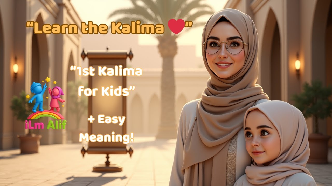 1st Kalima for Kids (With Meaning & Translation) | Aaliya & Lina Teach Kalima Tayyabah | iLmAlif
