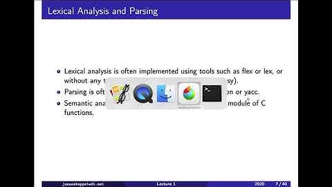 F01 / 4: Lexical and syntactic analysis