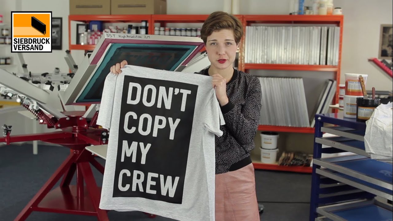 Oversize Siebdruck auf T-Shirt mit HIGH END Siebdruckkarussell - YouTube