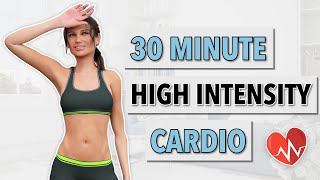 30MIN HIGH INTENSITY CARDIO with Warm Up  FULL BODY WORKOUT