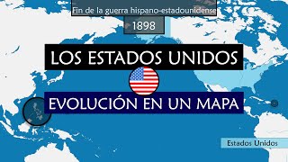 Los Estados Unidos de América - Evolución de fronteras en un mapa (sin comentarios)