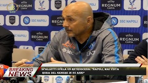 Spalletti svela un retroscena: “Napoli, mai vista  roba del genere in 25 anni”