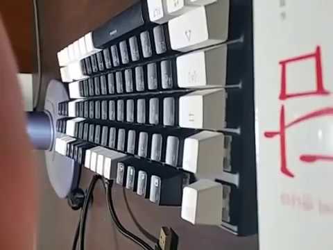 [키보드] 스카이디지탈 Nkey-TA 기계식키보드 오테뮤 청축 타건영상