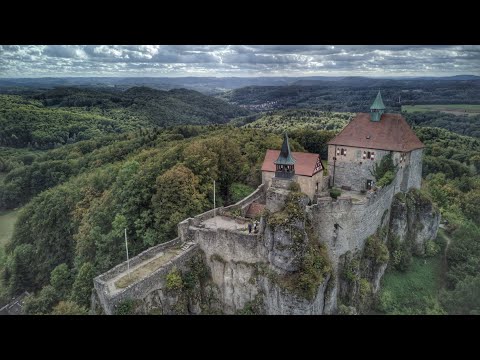 The Castle Hohenstein in Germany -- DJI drone cinematic epic 4k footage
