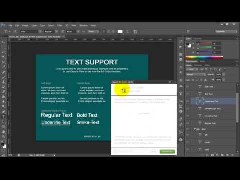 Export Kit PSD: Text Tool Support