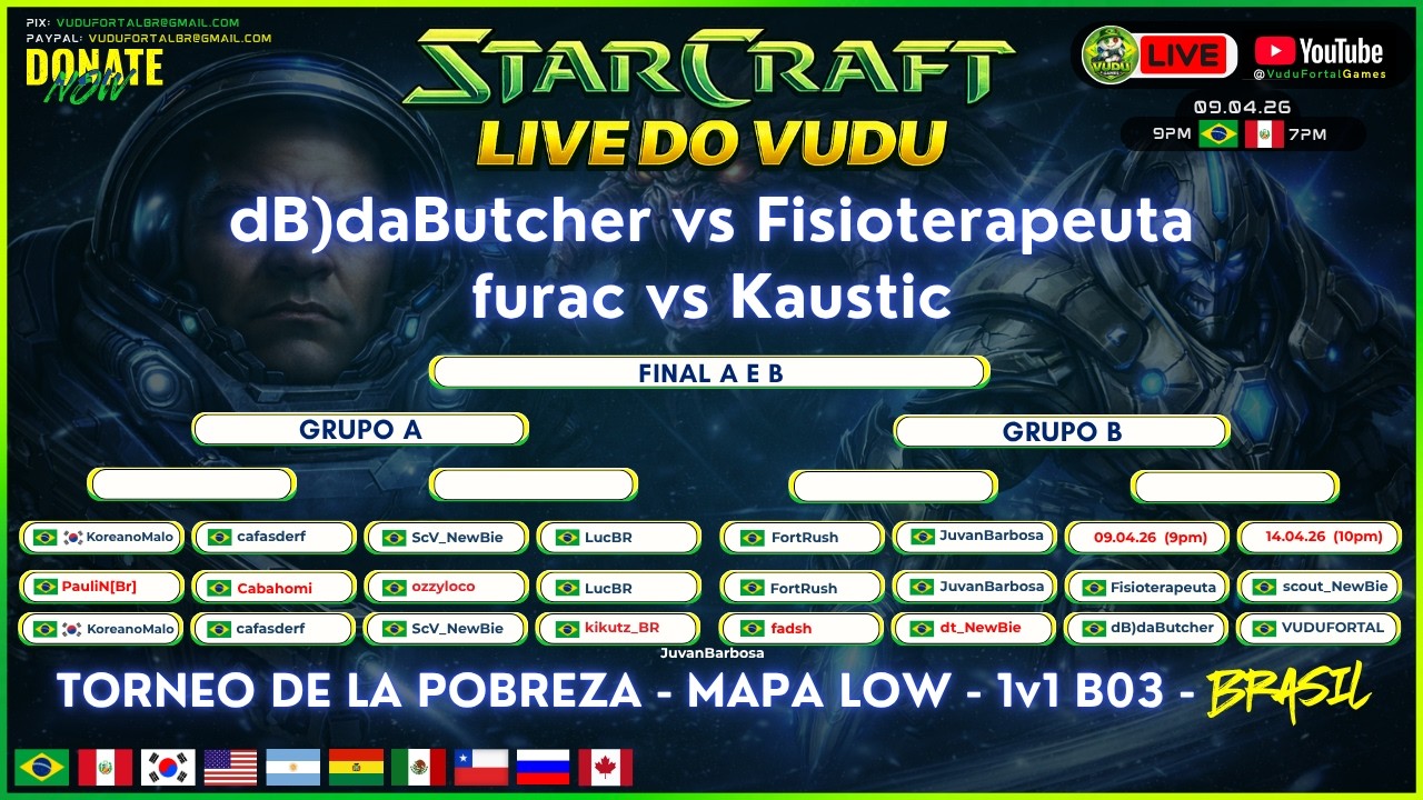 🟢LIVE 2026.04.09 [ furac vs Kaustic_BR ] TORNEO DE LA POBREZA - MAPA ...