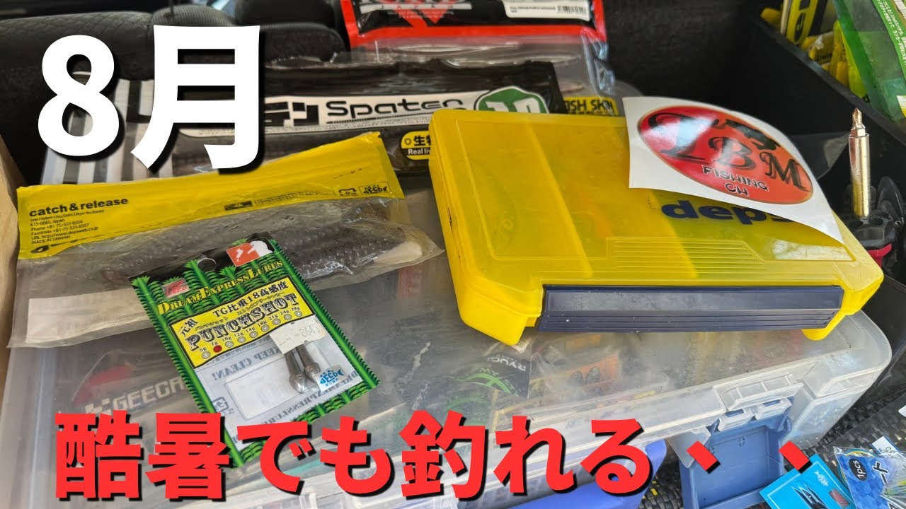 【８月のバス釣り】灼熱のフィールドで簡単に釣れるルアーを解説しながらボックスを整理します。【真夏の釣り】【おすすめルアー解説】【プレゼント企画】