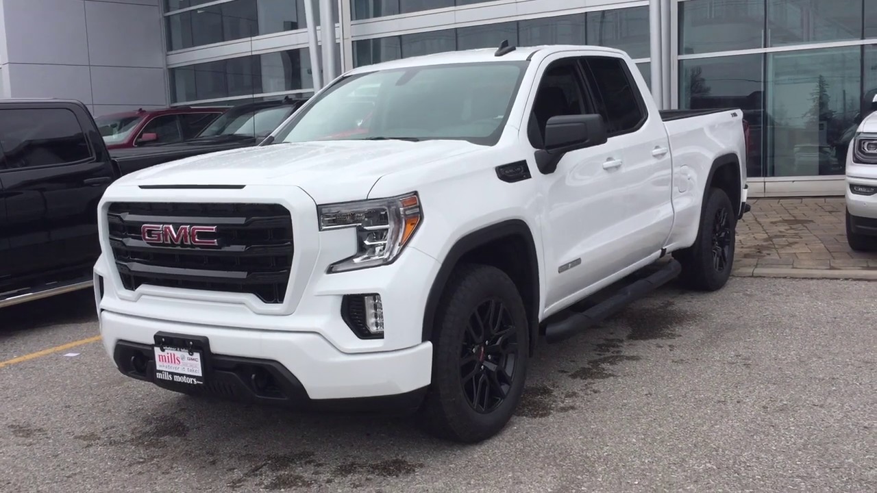 2019 Gmc Sierra 1500 4wd Double Cab Elevation X31 Off Road Power Tailgate White Oshawa Stock 191063