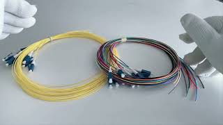 FTTH fiber optic 12 core multicolor LC Upc pigtail