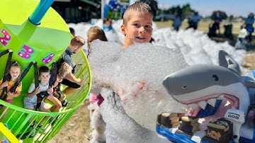 Fun fair rides bubbles bouncy castle slides