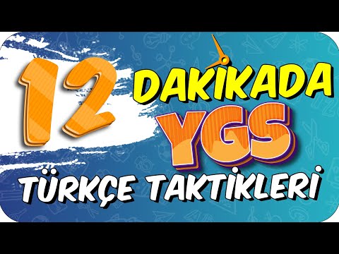 12dk'da YGS TÜRKÇE TAKTİKLERİ