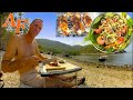 How to catch squid Healthy Squid Salad Recipe Overnighter EP.460