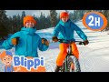 Playing in the Snow!🏂⛄ | Blippi | Kids Cartoons &amp; Nursery Rhymes | Moonbug Kids