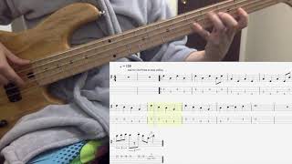 Spongebob Theme song BASS guitar cover with TAB Resimi