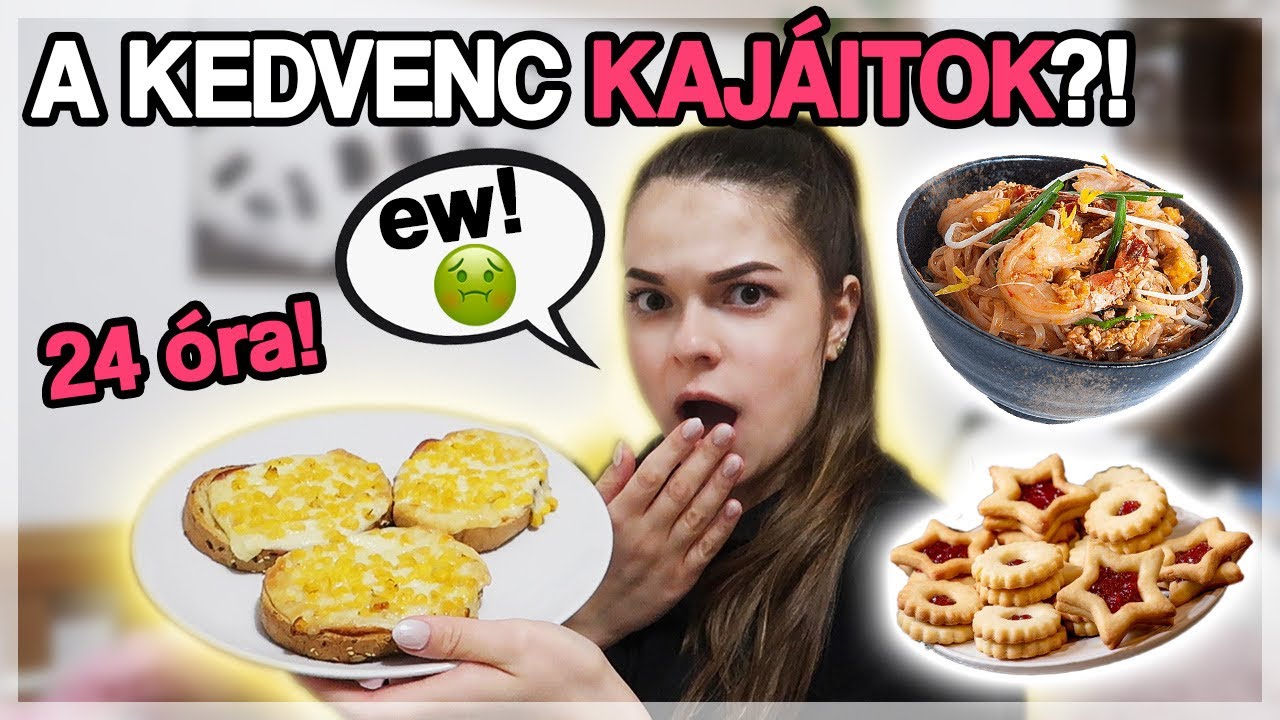 24 ÓRÁIG A TI KEDVENC ÉTELEITEKET ETTEM ✨sütés, főzés✨