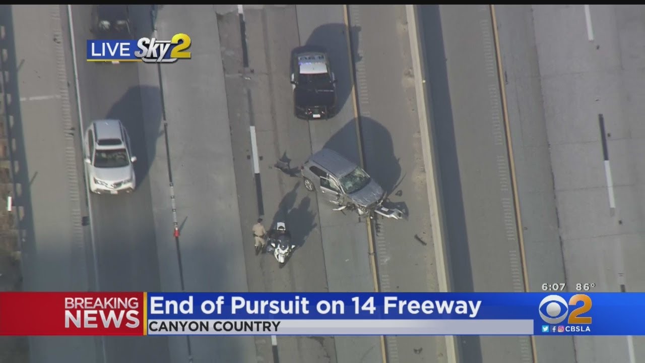 Pursuit Ends In Crash On 14 Freeway In Canyon Country