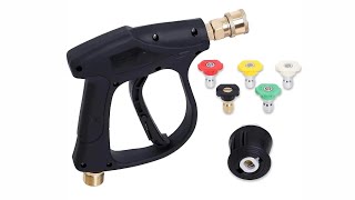 Quick Release Karcher Short Trigger Gun with Nozzles spray demonstration