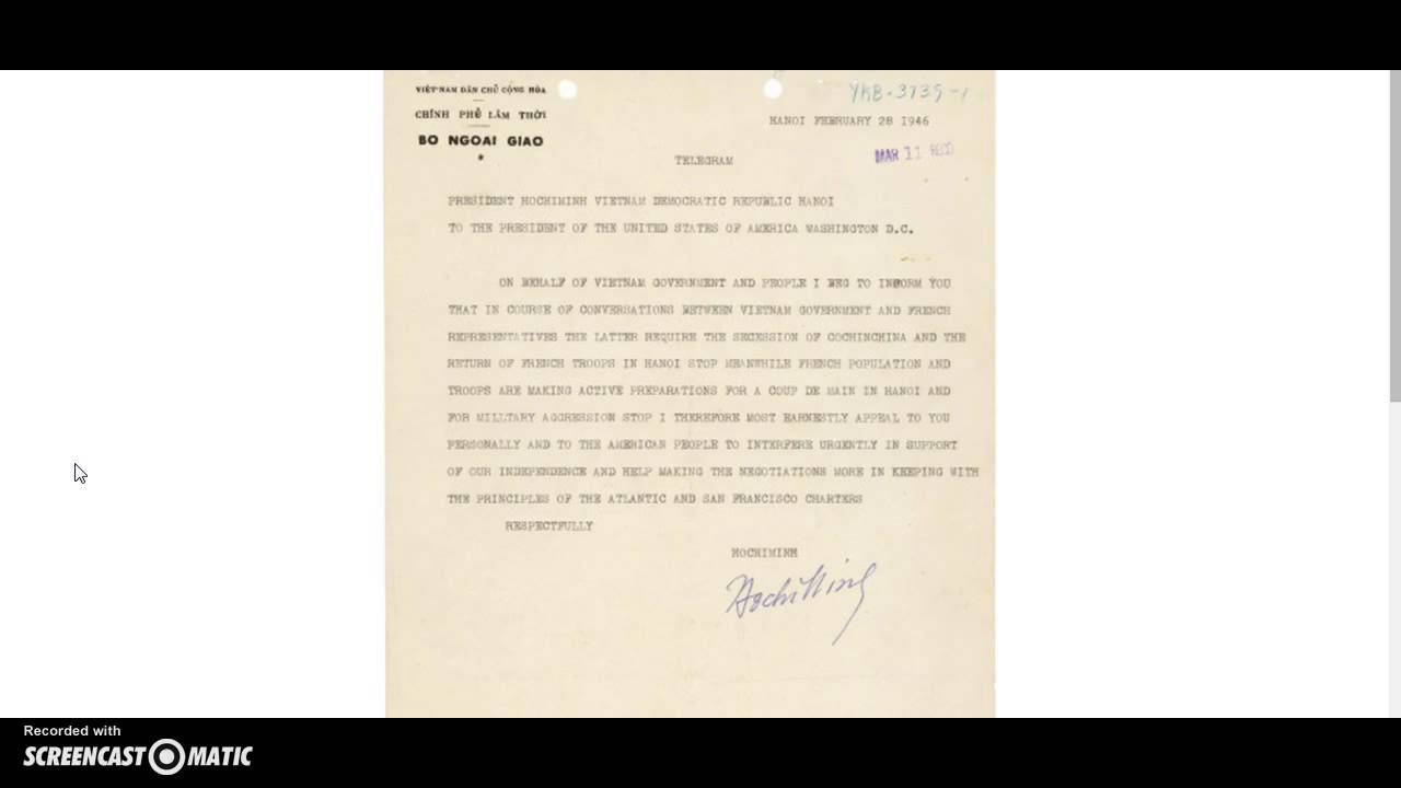 letter from ho chi minh to president harry s truman youtube how to send a letter to the president