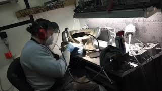 Time lapse of porting a manifold.