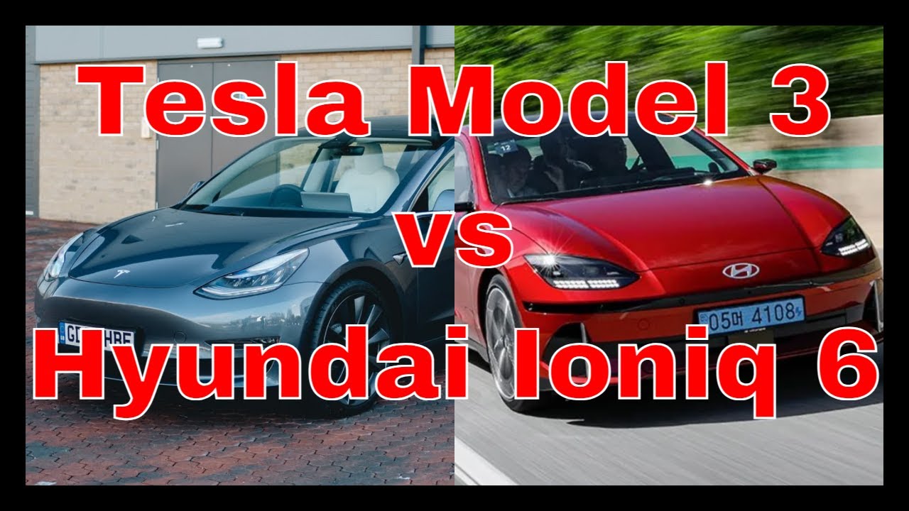 2023 Tesla Model 3 vs Hyundai Ioniq 6 SE Standard Range (Side by Side ...
