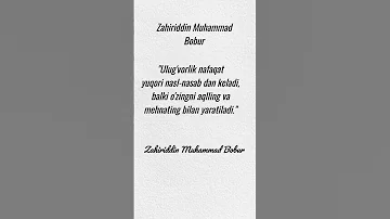 Zahiriddin Muhammad Bobur Shorts Uzbekistan Maqollar Motivation Omad 
