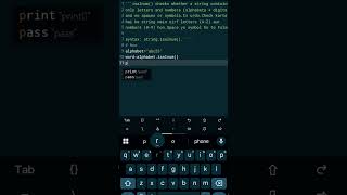 isalnum() of string #coding #python #pythonlove #strings #coder