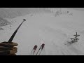 Storm skiing during 4 foot blizzard at crested butte mountain resort