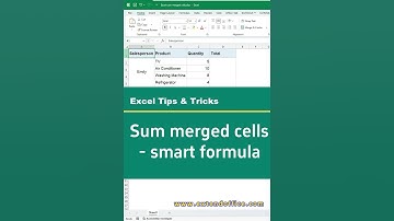Samengevoegde cellen optellen in Excel
