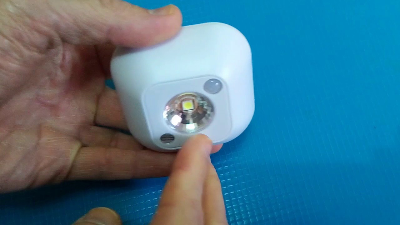 Mini LED светильник инфракрасный датчик движения - YouTube