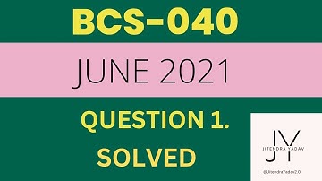 Ignou Solved | Bcs 040 June 2021 Q1 | Inclusive Method & Histogram | @Jitendrayadav2.0