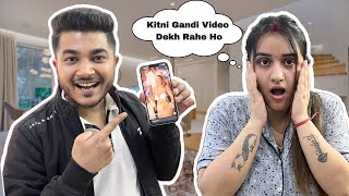 Gandi Reel Scrolling in Front of My Wife 😂🔥 | Epic Reaction!”| Prank On Wife