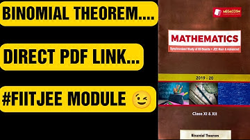 #fiitjeemodulespdf--BINOMIAL THEOREM| FIITJEE MATERIAL,#howisfiitjee