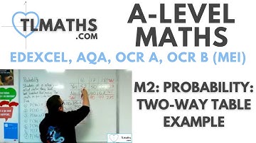 A-Level Maths: M2-06 Probability: Two-Way Table Example
