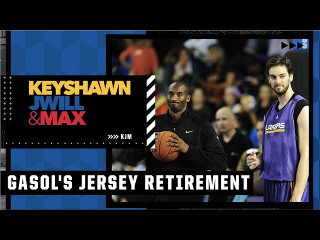 Pau Gasol gets emotional as Lakers retire his No. 16 jersey