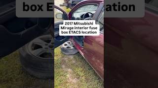 2017 Mitsubishi Mirage interior fuse box ETACS computer module part number 8637B732 location on car