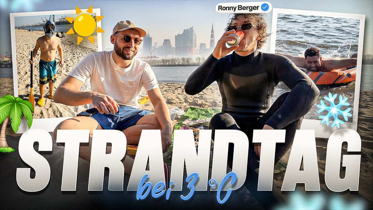 ☀️🏖️ Hamburg STRANDTAG im WINTER! Ronny und ich eröffnen die Saison!