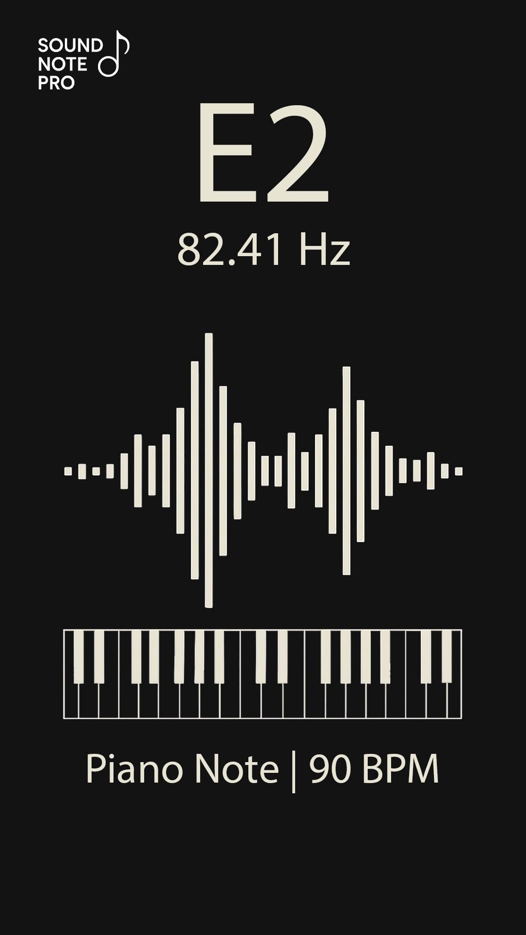 Piano Note E2 – 82.41 Hz | Tuning Tone & Pitch Training – Sound